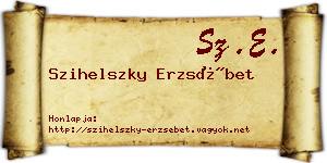 Szihelszky Erzsébet névjegykártya