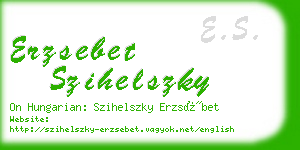 erzsebet szihelszky business card